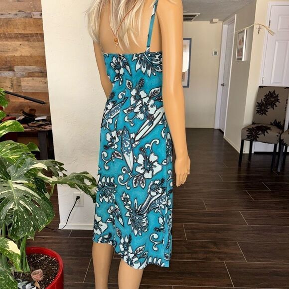 Hunza cotton beaded surfboard sundress in blue-black EUC SZ M - Picture 7 of 16